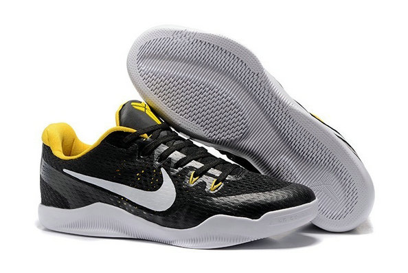 Kobe 11 EM Black White Yellow Basketball Shoes